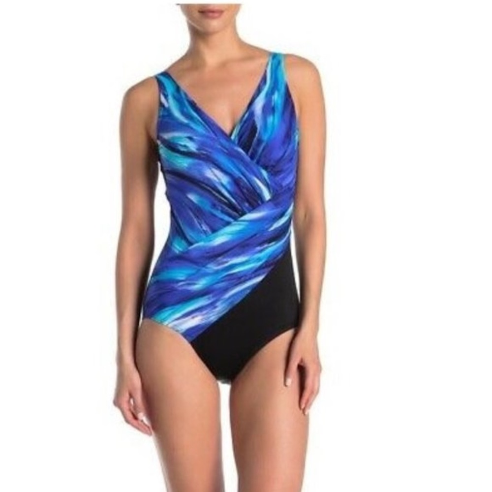 Miraclesuit Breakers Colorblock One-Piece Swimsuit